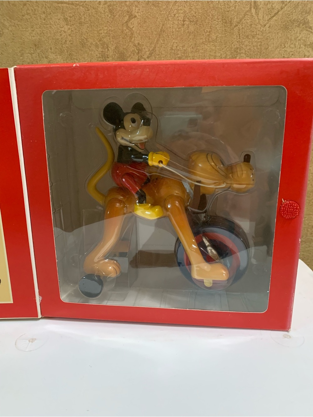 Disney Vintage Mickey Pluto Riding Wind-Up Toy NEW in Box
